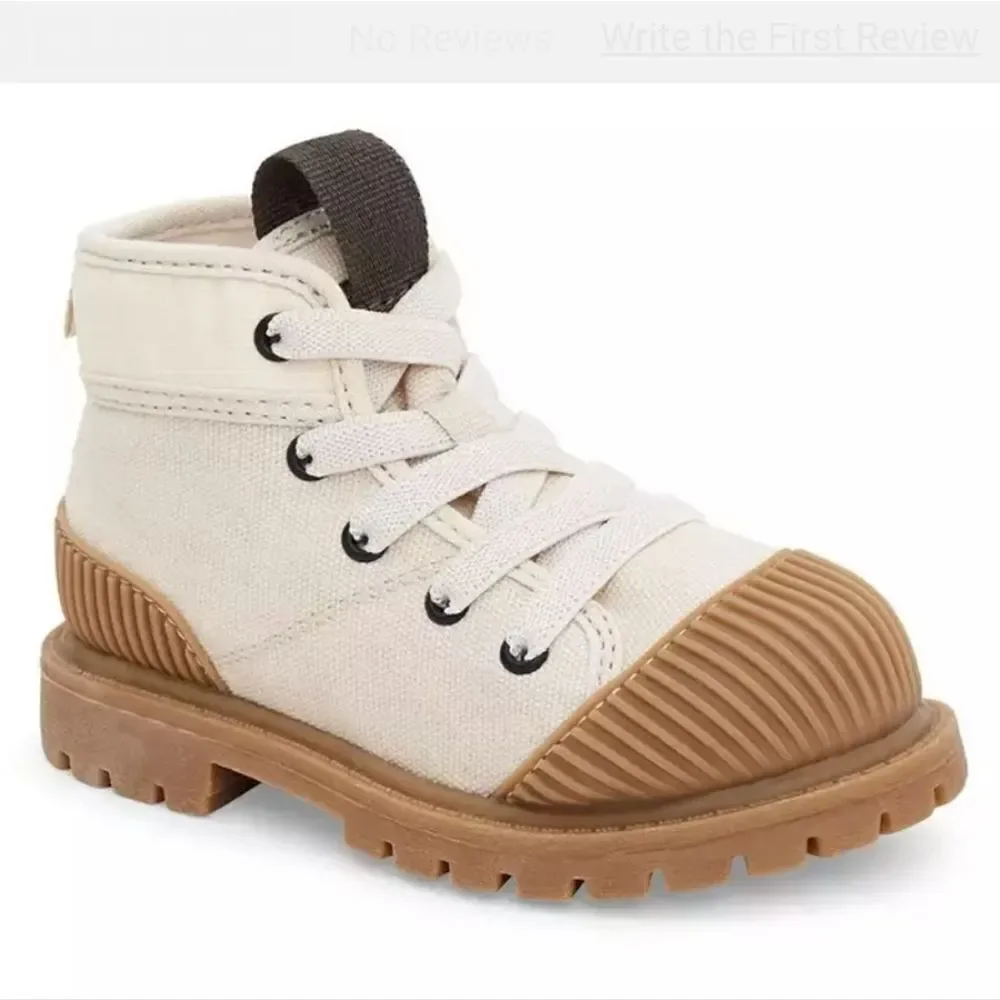 CARTERS TODDLER Cisco Ivory Slip on BOOTS size 6
